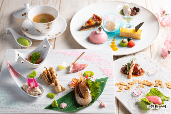 北海道の旬の海鮮、ブランド肉、地元産のブランド牛など、豪華な食材を堪能するコース料理